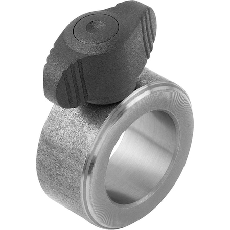 Kipp Shaft Collar Steel, W. Wing Grip, Comp:Thermoplastic 6X12, B=8 K0407.100601